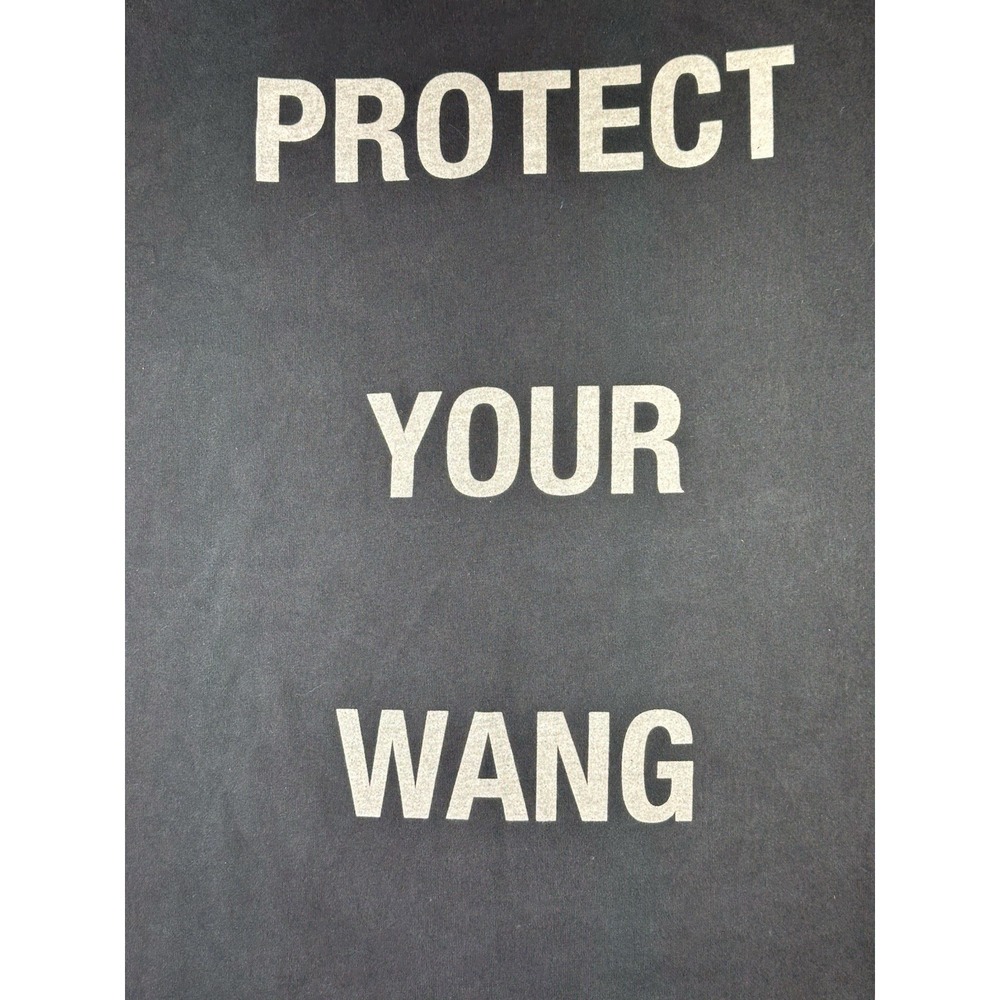Alexander Wang "Protect Your Wang" Black Graphic T-Shirt Size L Made in USA - Picture 4 of 4